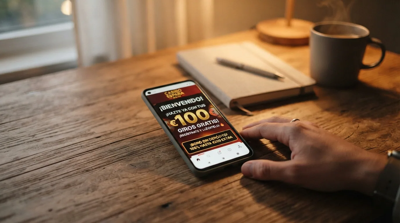 Captura de una oferta de giros gratis sin depósito en un casino online español que acepta Trustly