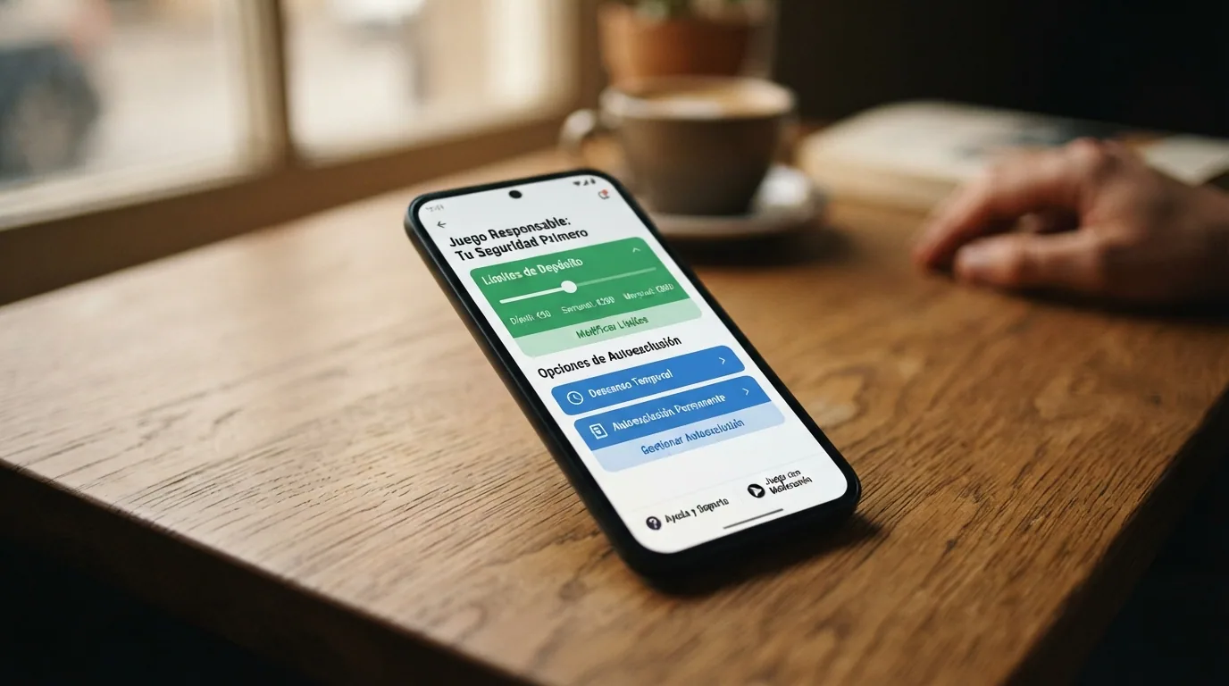 Pantalla de configuración de límites de depósito diario, semanal y mensual en la sección de juego responsable de un casino online español