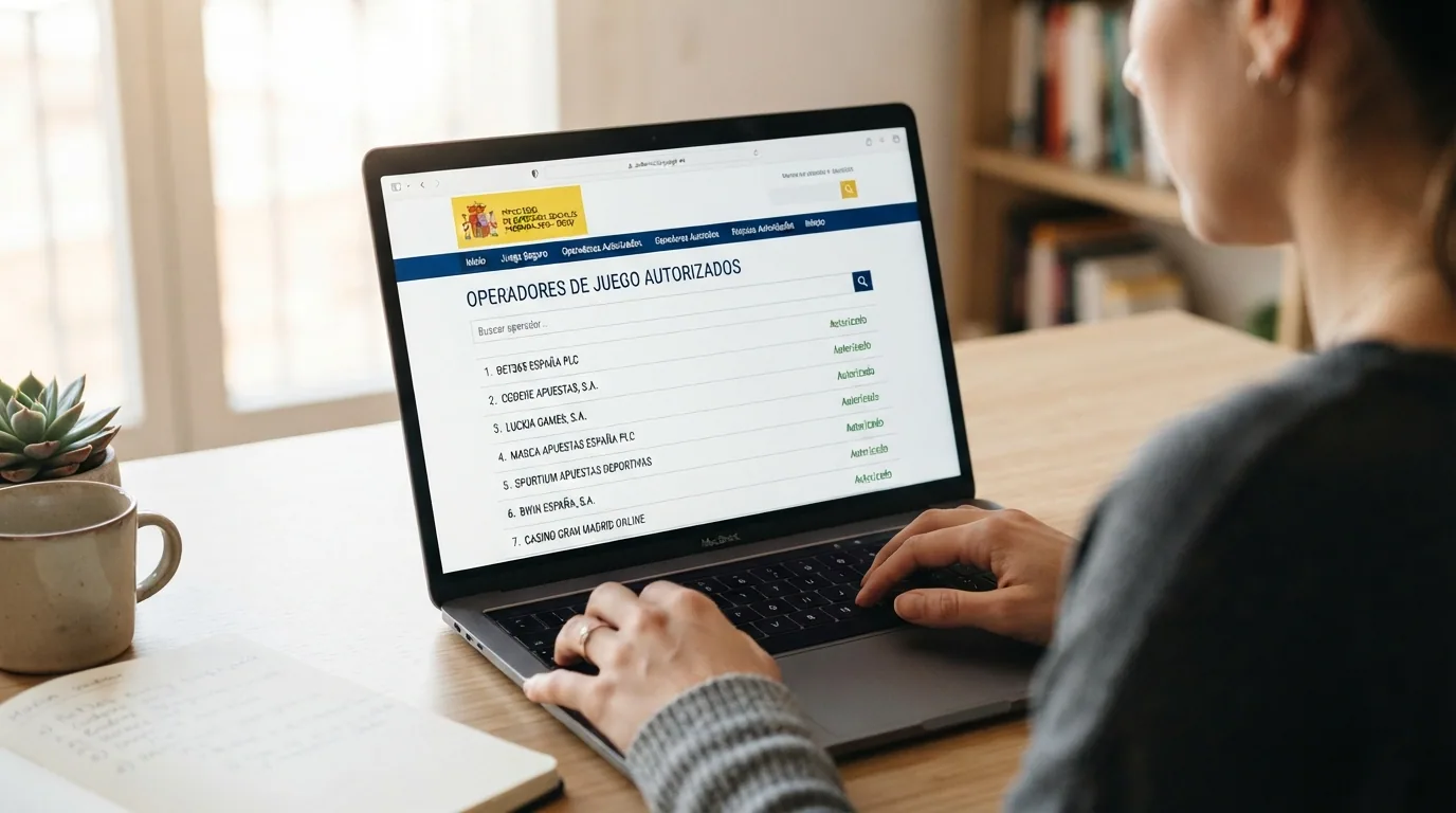 Captura del registro público de operadores con licencia en ordenacionjuego.es con el campo de búsqueda y el sello DGOJ