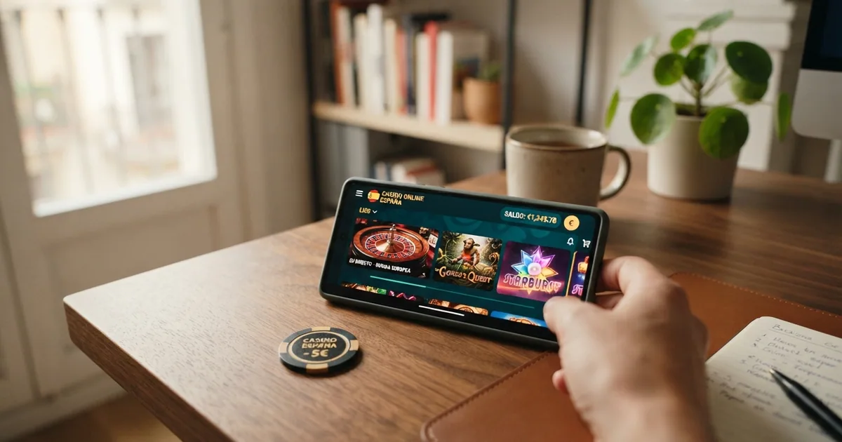 Pantalla de inicio de un casino online con bitcoin mostrando el lobby de juegos, saldo en criptomonedas y un banner de bienvenida