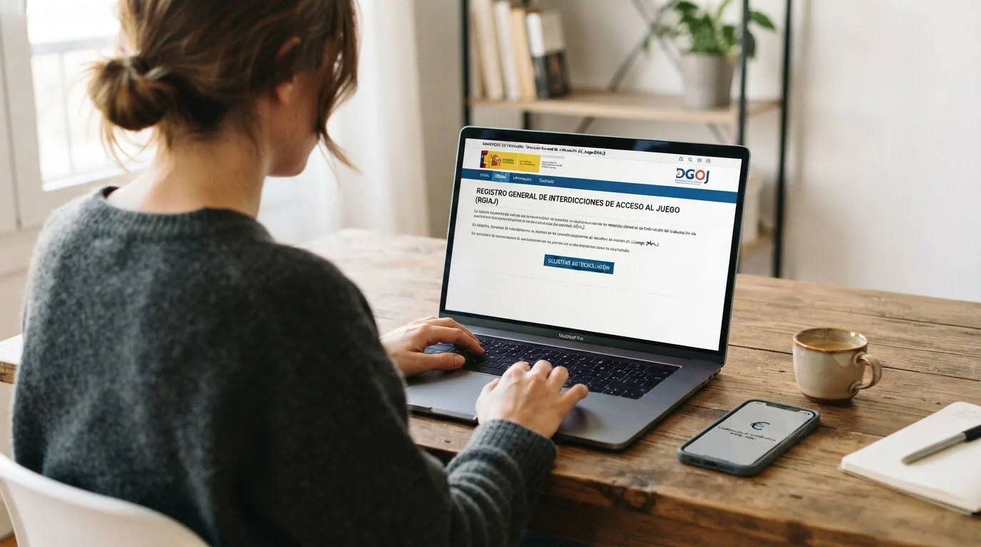Pantalla del portal de la DGOJ con el acceso al Registro General de Interdicciones de Acceso al Juego
