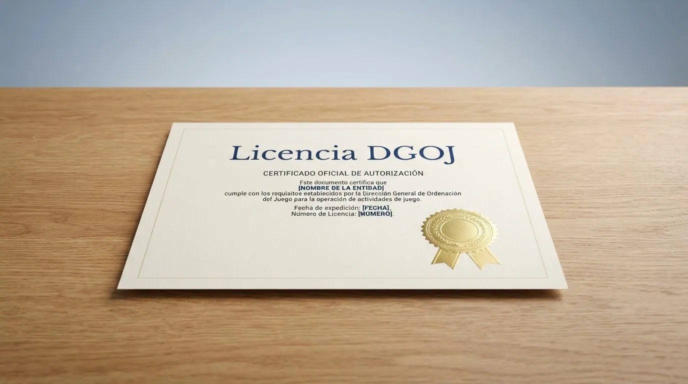 Captura de la barra de direcciones de un navegador mostrando el dominio .es y del registro de la DGOJ con un operador listado