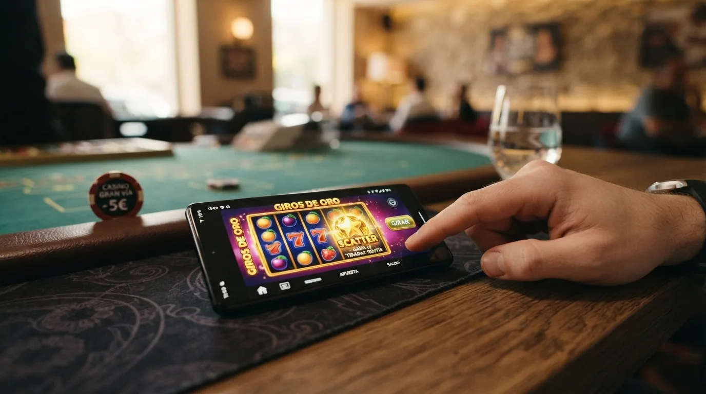 Una captura de pantalla de un slot popular como Queen of Pyramids o Sweet Bonanza en orientación vertical de móvil
